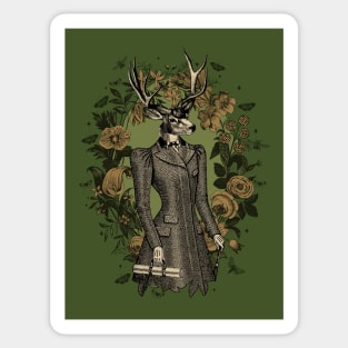 Portrait of a Dapper Stag Sticker